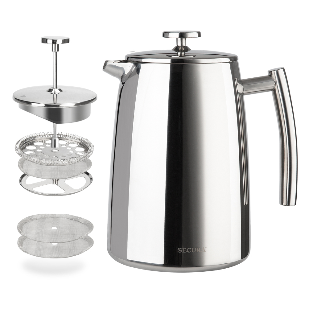 Secura Stainless Steel French Press, 34oz